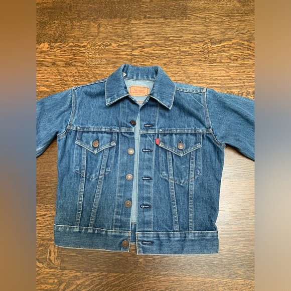 LEVI’S Classic Trucker Denim Jean Jacket Button Up Kids Youth Size 10 Unisex - Picture 15 of 15